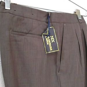 NWT | Natural Exchange | men 38/32 double pleated classic Pant-Brown's Champagne